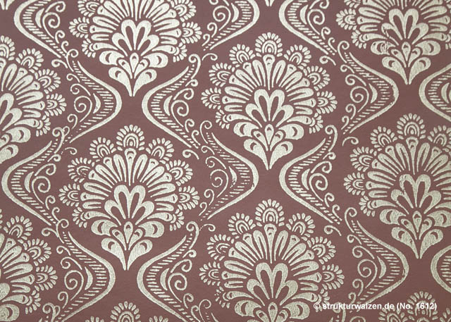 pattern No. 1612 - Baroque ribbon design with fanned blossom.