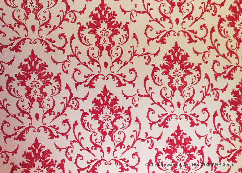 pink baroque pattern wall